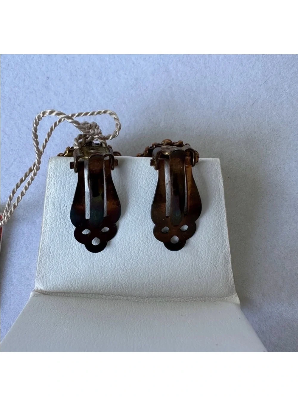 Sold NEW Stephen Dweck Bronze Citrine Bead Set Clip On Earrings Festival Boho
